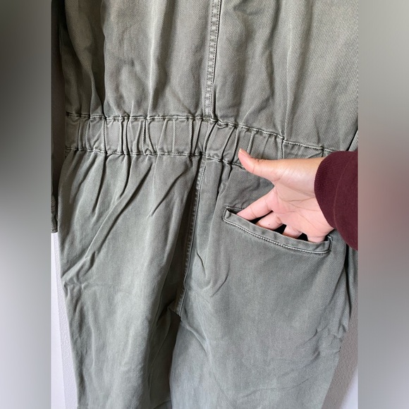 Faherty Overland Long Sleeve Organic Cotton Blend Twill Jumpsuit - Picture 10 of 13